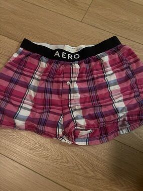 Aeropostale Pink Plaid Women’s Boxer Shorts